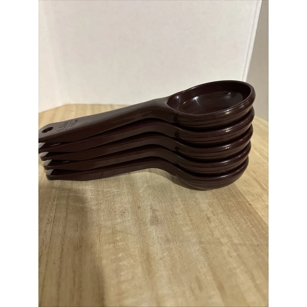 Lot of 5 Carlisle 492201 Measure Miser 1.5 Oz. Portion Control Spoon 44ml Brown